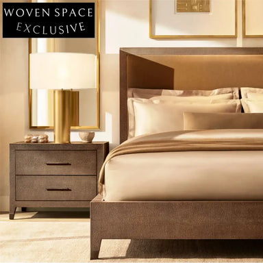 Modern Solid Ash Wood Two-Drawer Nightstand Bedside Cabinet for Hotel