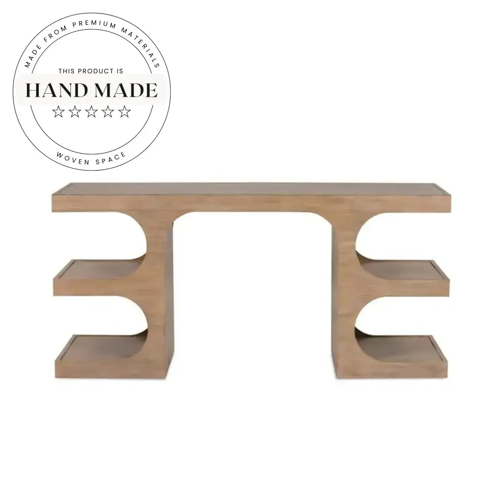 Modern Solid Oak Executive Computer Table with Storage Writing Desk
