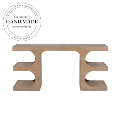 Modern Solid Oak Executive Computer Table with Storage Writing Desk