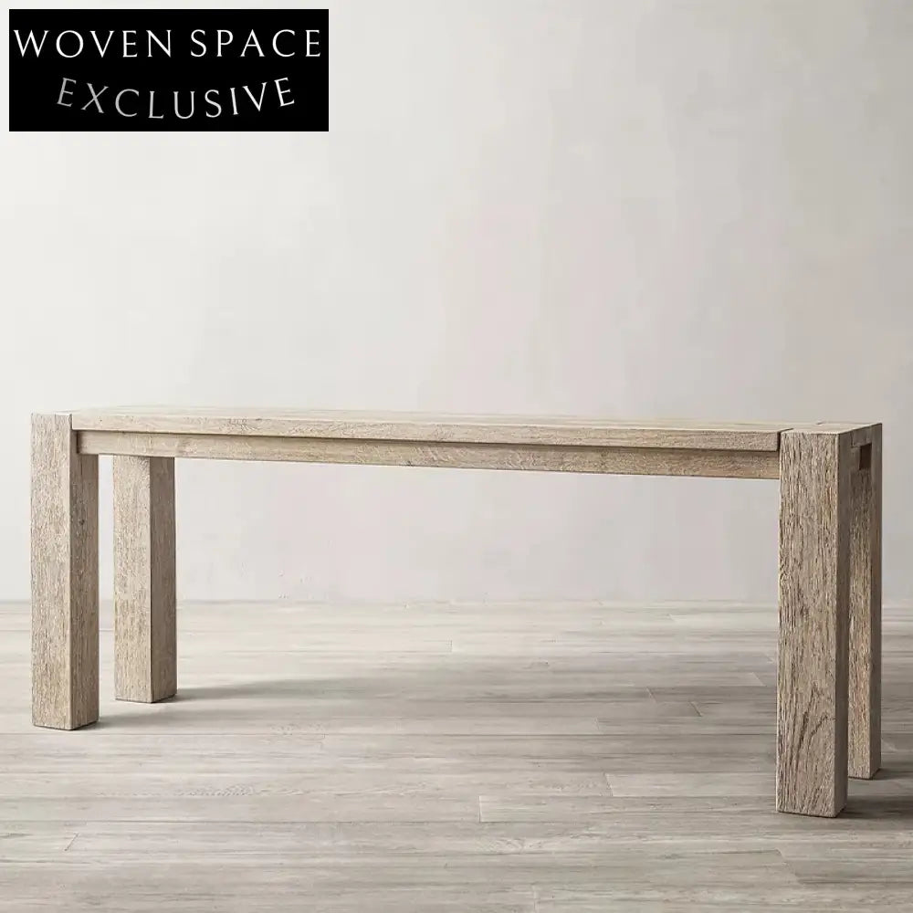 Modern Solid Oak Wood Console Table – Entryway, Bedroom, Hallway Furniture