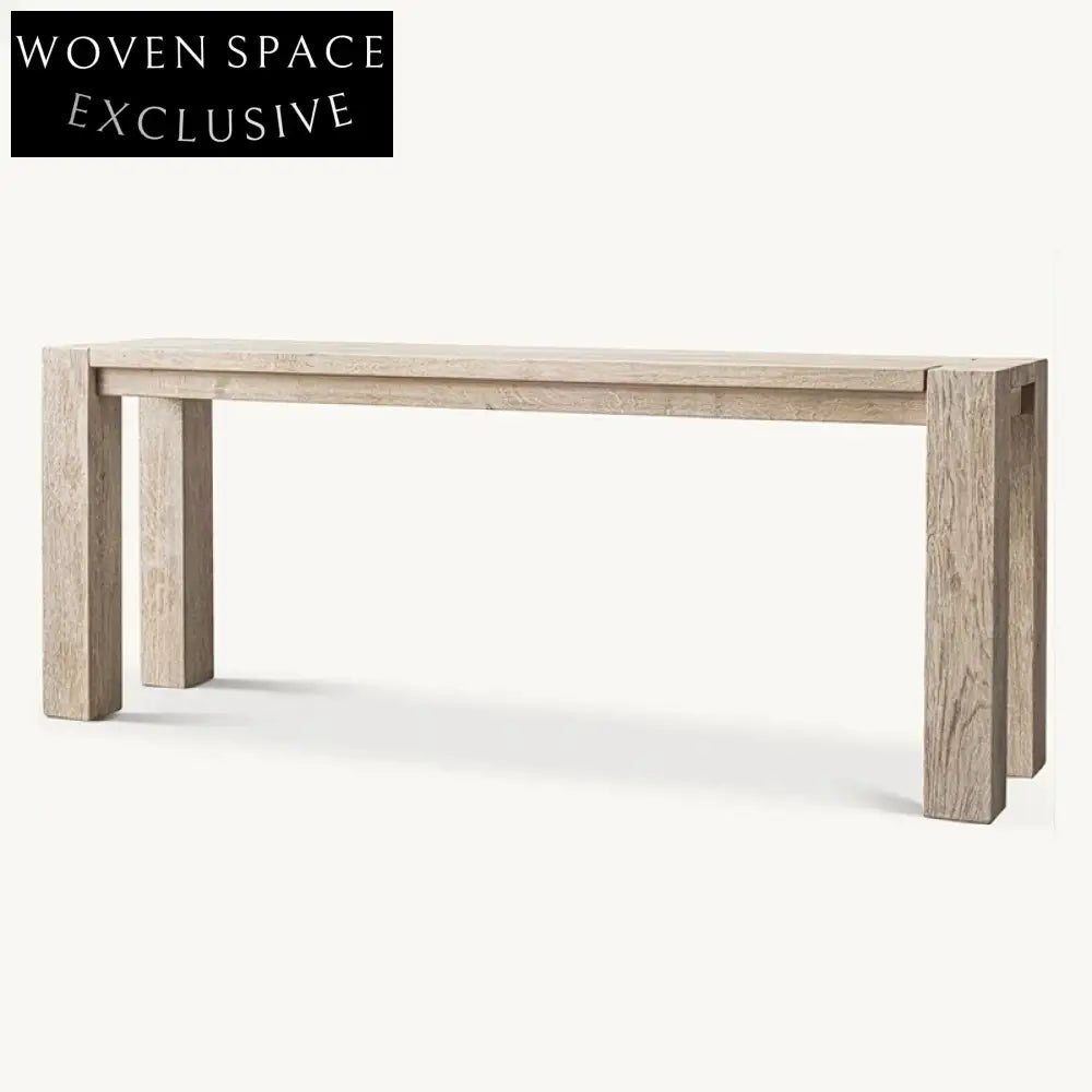 Modern Solid Oak Wood Console Table – Entryway, Bedroom, Hallway Furniture