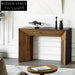 Modern Solid Oak Wood Console Table with Storage for Entryway