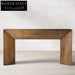Modern Solid Oak Wood Console Table with Storage for Entryway
