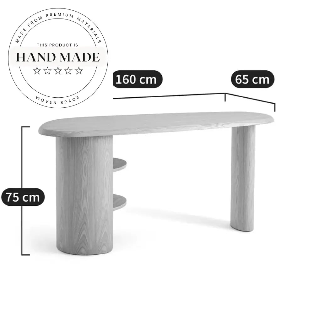 Modern Solid Oak Wood Executive Office and Study Writing Desk