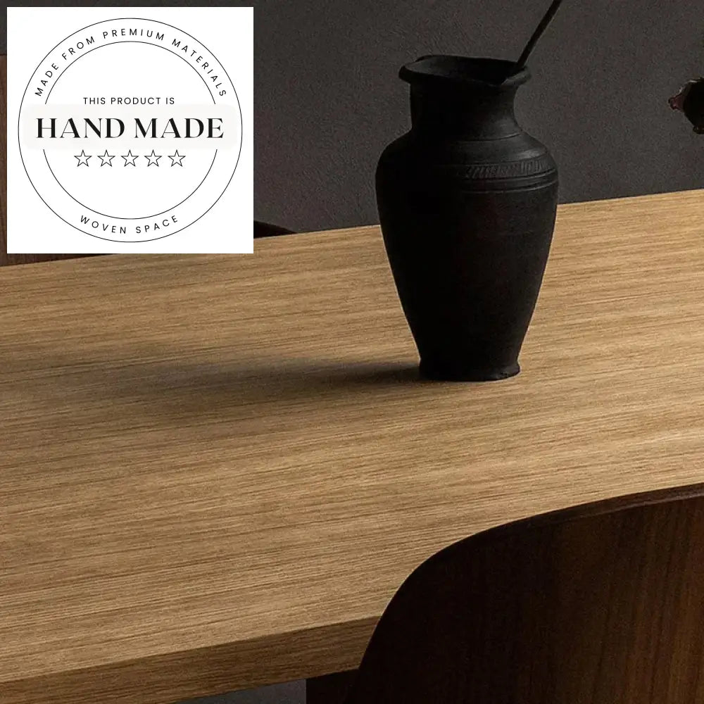 Modern Solid Oak Wood Rectangle Seating for Six Eight Dining Table