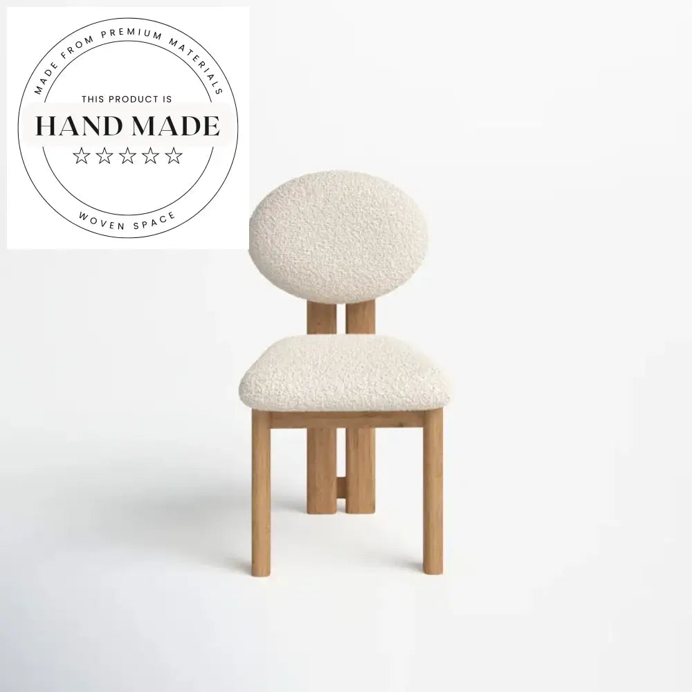 Modern Solid Oak Wood Upholstered Cafe Dining Chair