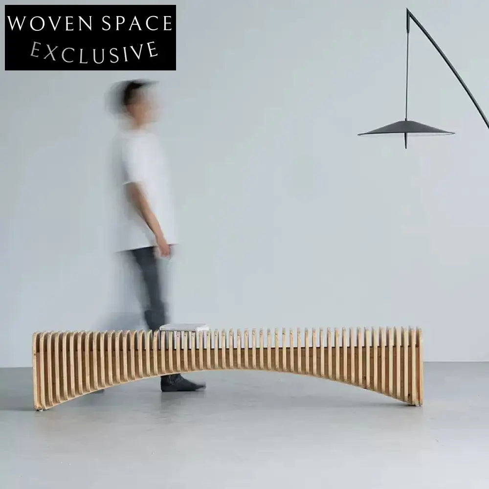 Modern Solid Pine Wood Leisure Bench for Entryways and Living Rooms