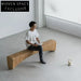 Modern Solid Pine Wood Leisure Bench for Entryways and Living Rooms