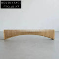 Modern Solid Pine Wood Leisure Bench for Entryways and Living Rooms