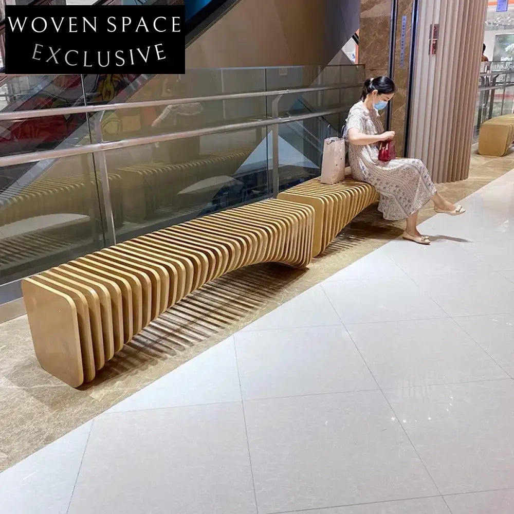 Modern Solid Pine Wood Leisure Bench for Entryways and Living Rooms