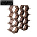 Modern Solid Walnut Wood Honeycomb Bookshelf, Geometric Display Console, Wall Storage Unit