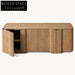 Modern Solid Wood 4-Door Console Storage Cabinet Sideboard TV Unit