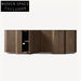Modern Solid Wood 4-Door Console Storage Cabinet Sideboard TV Unit