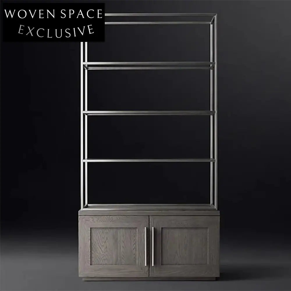 Modern Solid Wood 4-Layer Display Cabinet with Ample Storage, Home Bookcase