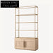 Modern Solid Wood 4-Layer Display Cabinet with Ample Storage, Home Bookcase