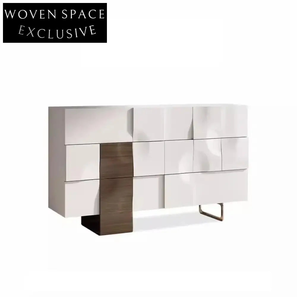 Modern Solid Wood 8-Drawer Multi-Purpose Corner Storage Cabinet Furniture