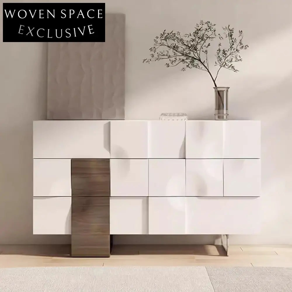 Modern Solid Wood 8-Drawer Multi-Purpose Corner Storage Cabinet Furniture