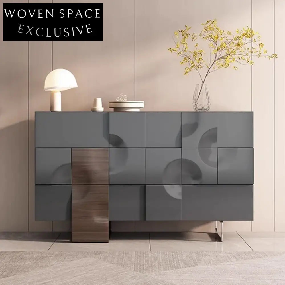 Modern Solid Wood 8-Drawer Multi-Purpose Corner Storage Cabinet Furniture