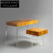 Modern Solid Wood Acrylic Clear Vanity Desk Elegant Study Table