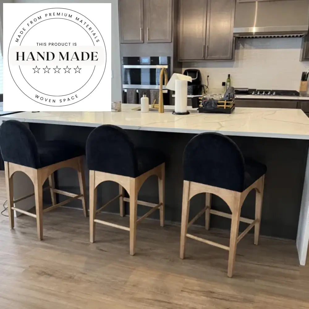 Modern Solid Wood Adjustable Swivel Commercial Kitchen Bar Stool
