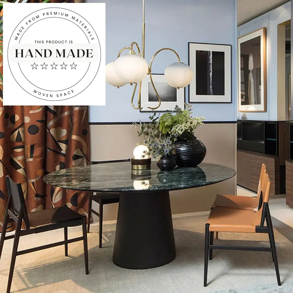 Modern Solid Wood and Saddle Leather Italian Restaurant Dining Chair