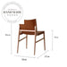 Modern Solid Wood and Saddle Leather Italian Restaurant Dining Chair