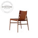Modern Solid Wood and Saddle Leather Italian Restaurant Dining Chair