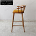 Modern Solid Wood Armrest Bar Stool Counter Height Kitchen Dining Chair