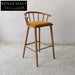 Modern Solid Wood Armrest Bar Stool Counter Height Kitchen Dining Chair