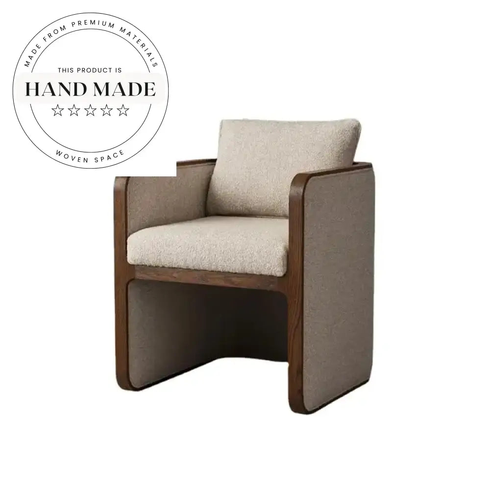 Modern Solid Wood Armrest Upholstered Home & Hotel Dining Chair