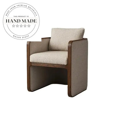 Modern Solid Wood Armrest Upholstered Home & Hotel Dining Chair