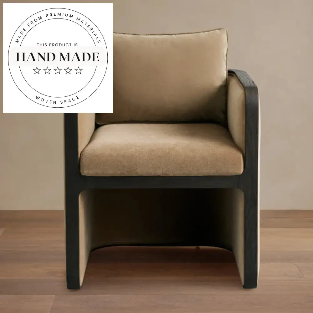 Modern Solid Wood Armrest Upholstered Home & Hotel Dining Chair