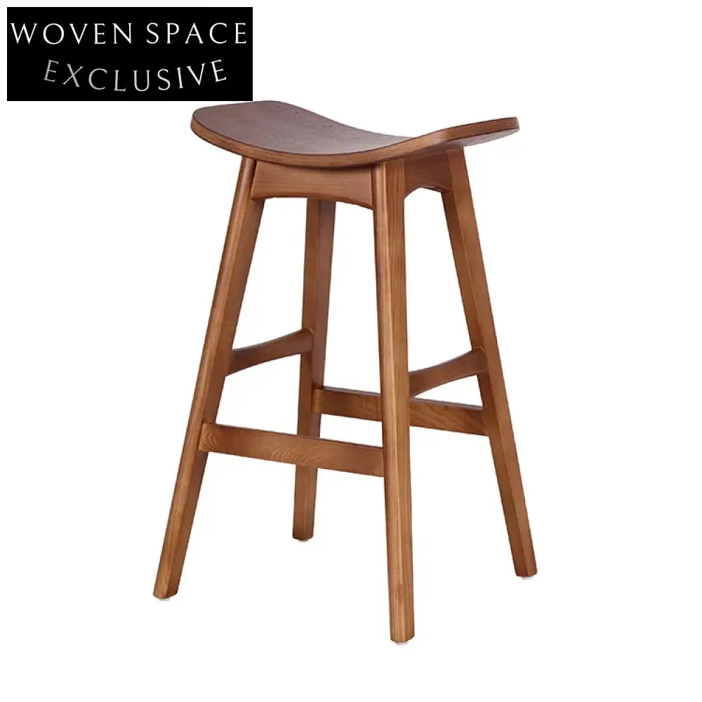 Modern Solid Wood Bar Stool, Kitchen Counter Height Dining Chair