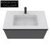 Modern Solid Wood Bathroom Vanity with LED Mirror and Integrated Sink Set