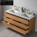 Modern Solid Wood Bathroom Vanity with Sink, Oak Finish, Soft-Close Drawers