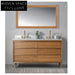 Modern Solid Wood Bathroom Vanity with Sink, Oak Finish, Soft-Close Drawers