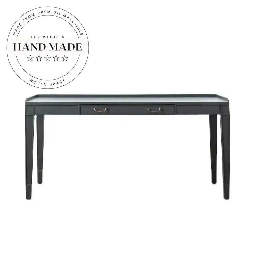 Modern Solid Wood Black Office Table and Executive Writing Desk