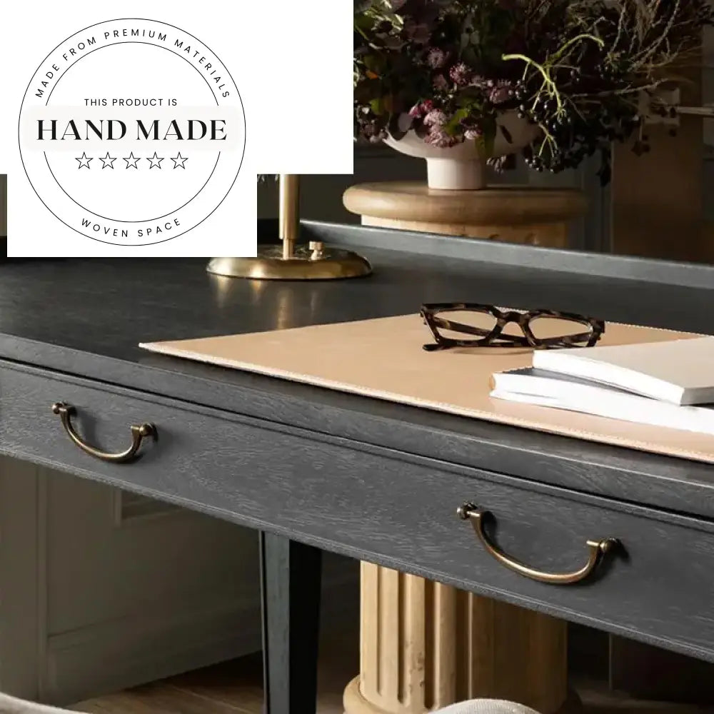 Modern Solid Wood Black Office Table and Executive Writing Desk