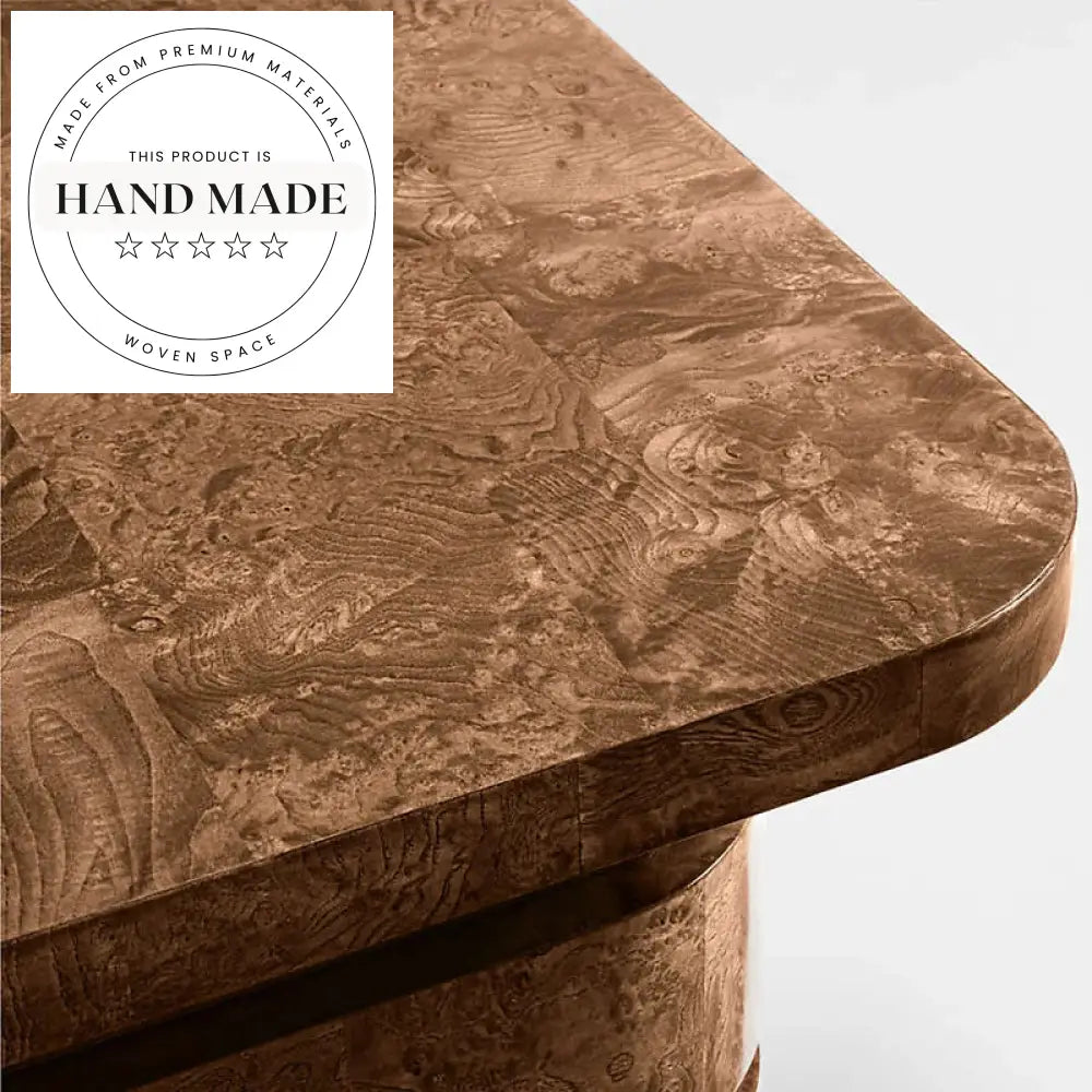 Modern Solid Wood Burl Executive Home Office Computer Desk