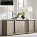 Modern Solid Wood Console Cabinet Sideboard - 4-Door Storage TV Unit