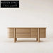 Modern Solid Wood Console Table with Drawers for Living Room Storage Cabinet