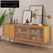 Modern Solid Wood Corner Sideboard Tea Wine Storage Cabinet