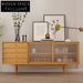 Modern Solid Wood Corner Sideboard Tea Wine Storage Cabinet