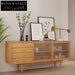 Modern Solid Wood Corner Sideboard Tea Wine Storage Cabinet