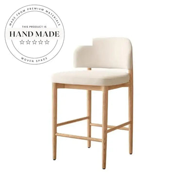 Modern Solid Wood Counter Bar Stool for Kitchen Island Commercial Use