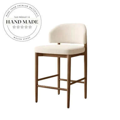 Modern Solid Wood Counter Bar Stool for Kitchen Island Commercial Use