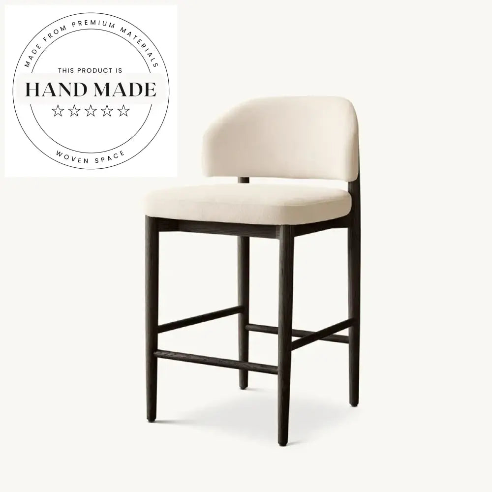 Modern Solid Wood Counter Bar Stool for Kitchen Island Commercial Use