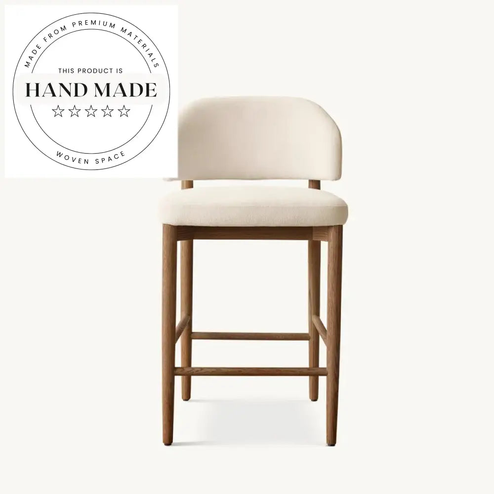 Modern Solid Wood Counter Bar Stool for Kitchen Island Commercial Use