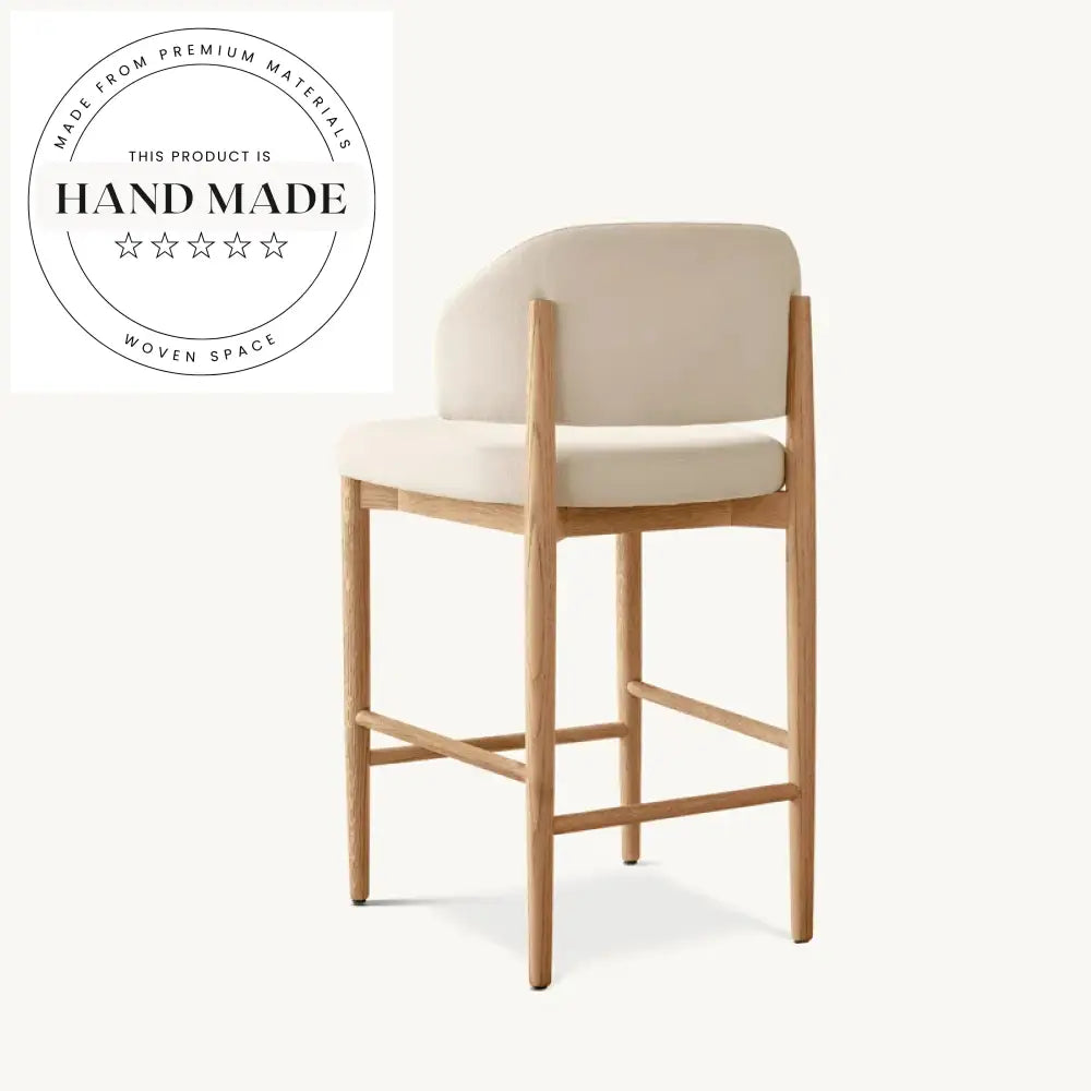 Modern Solid Wood Counter Bar Stool for Kitchen Island Commercial Use