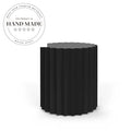 Modern Solid Wood Cylinder Round Hotel Style Coffee Side Table
